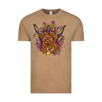 Vintage Coffee mardi gras cow Vintage Tee - OliviaCreatesArt