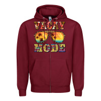 Burgundy vacay mode Zipper Hoodie - BarkalooDesign
