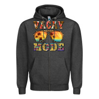 Charcoal Heather vacay mode Zipper Hoodie - BarkalooDesign