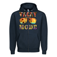Navy vacay mode Zipper Hoodie - BarkalooDesign