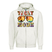 Oatmeal Heather vacay mode Zipper Hoodie - BarkalooDesign