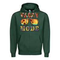 Sports Green vacay mode Zipper Hoodie - BarkalooDesign