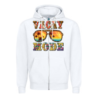 White vacay mode Zipper Hoodie - BarkalooDesign