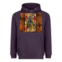 Plum first in last out firefighter Heavyweight Hoodie - AdoDesignShop