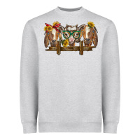 Heather Grey western goats Heavyweight Sweatshirt - BarkalooDesign