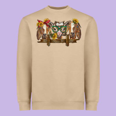 Western Goats Heavyweight Sweatshirt Designed By Barkaloodesign