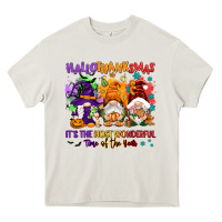 Cream Hallothanksmas it's the most wonderful time of the Heavy Core Tee - NancyCooperArtShop