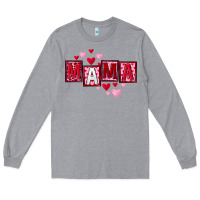 Heather Grey Mother's Day mama hearts Long Sleeve Tee - FaDigitalArtStudio