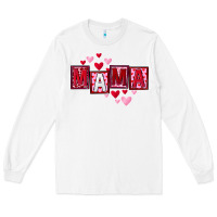 White Mother's Day mama hearts Long Sleeve Tee - FaDigitalArtStudio