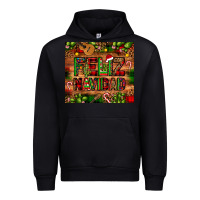 Black feliz navidad Christmas cactus leopard Urban Hoodie - JahusDesignShop
