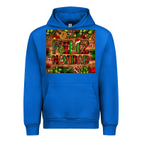 Cobalt feliz navidad Christmas cactus leopard Urban Hoodie - JahusDesignShop
