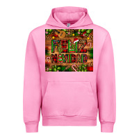 Fuchsia Pink feliz navidad Christmas cactus leopard Urban Hoodie - JahusDesignShop