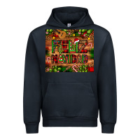 Navy feliz navidad Christmas cactus leopard Urban Hoodie - JahusDesignShop