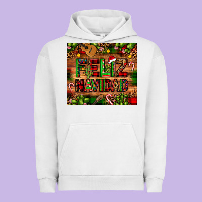 Feliz Navidad Christmas Cactus Leopard Urban Hoodie Designed By Jahusdesignshop
