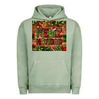 Pigment Oil Green feliz navidad Christmas cactus leopard Urban Hoodie - JahusDesignShop