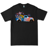 Black USA 4th of July Sunflower Truck Premium Tee - Jasminsmagicworld