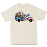 Usa 4th Of July Sunflower Truck Premium Tee | Teevron