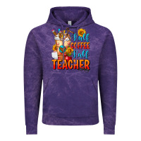 Cloud Purple Half Coffee Half Teacher Vintage Hoodie - FaDigitalArtStudio