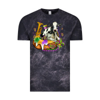 Cloud Black holstein mardi gras Vintage Tee - OliviaCreatesArt