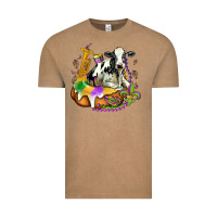 Vintage Coffee holstein mardi gras Vintage Tee - OliviaCreatesArt