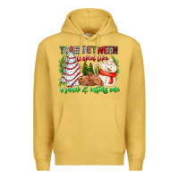 Antique Gold Torn Between Looking Like A Snack Eating One Premium Hoodie - CowhideDigitalArt