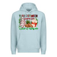 Blue Mist Torn Between Looking Like A Snack Eating One Premium Hoodie - CowhideDigitalArt