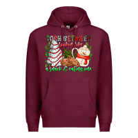 Burgundy Torn Between Looking Like A Snack Eating One Premium Hoodie - CowhideDigitalArt