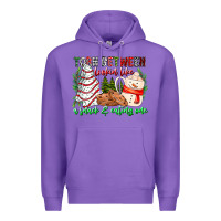 Purple Torn Between Looking Like A Snack Eating One Premium Hoodie - CowhideDigitalArt