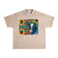 French Oak Cow Serape Just a Little Moody Urban Heavy Tee - CowCowDesign