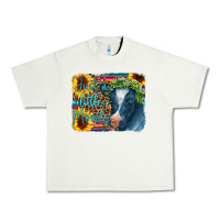 Pistachio Cow Serape Just a Little Moody Urban Heavy Tee - CowCowDesign