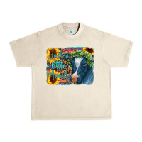 Sandshell Cow Serape Just a Little Moody Urban Heavy Tee - CowCowDesign