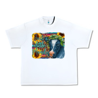 White Cow Serape Just a Little Moody Urban Heavy Tee - CowCowDesign