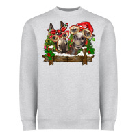 Heather Grey Christmas donkeys Heavyweight Sweatshirt - BarkalooDesign