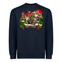 Navy Christmas donkeys Heavyweight Sweatshirt - BarkalooDesign