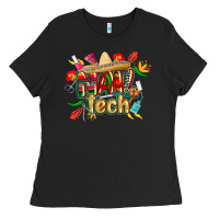 Black cinco de mayo nail tech Ladies Tee - CowGirlArtShop