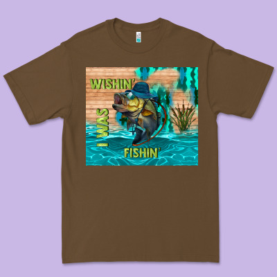 Wıshın I Was Fıshın Premium Tee Designed By Tumblerdesignbyshophia