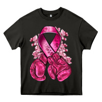 Asphalt breast cancer with boxing gloves Heavy Core Tee - NancyCooperArtShop