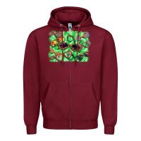 Burgundy sunglasses background Zipper Hoodie - BarkalooDesign