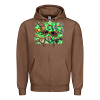 Chestnut sunglasses background Zipper Hoodie - BarkalooDesign