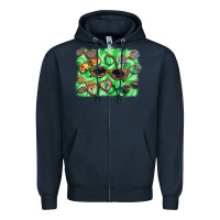 Navy sunglasses background Zipper Hoodie - BarkalooDesign