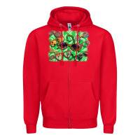 Red sunglasses background Zipper Hoodie - BarkalooDesign