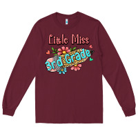 Burgundy little miss third grade Long Sleeve Tee - RanaPortraitStore