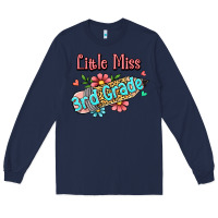 Navy little miss third grade Long Sleeve Tee - RanaPortraitStore