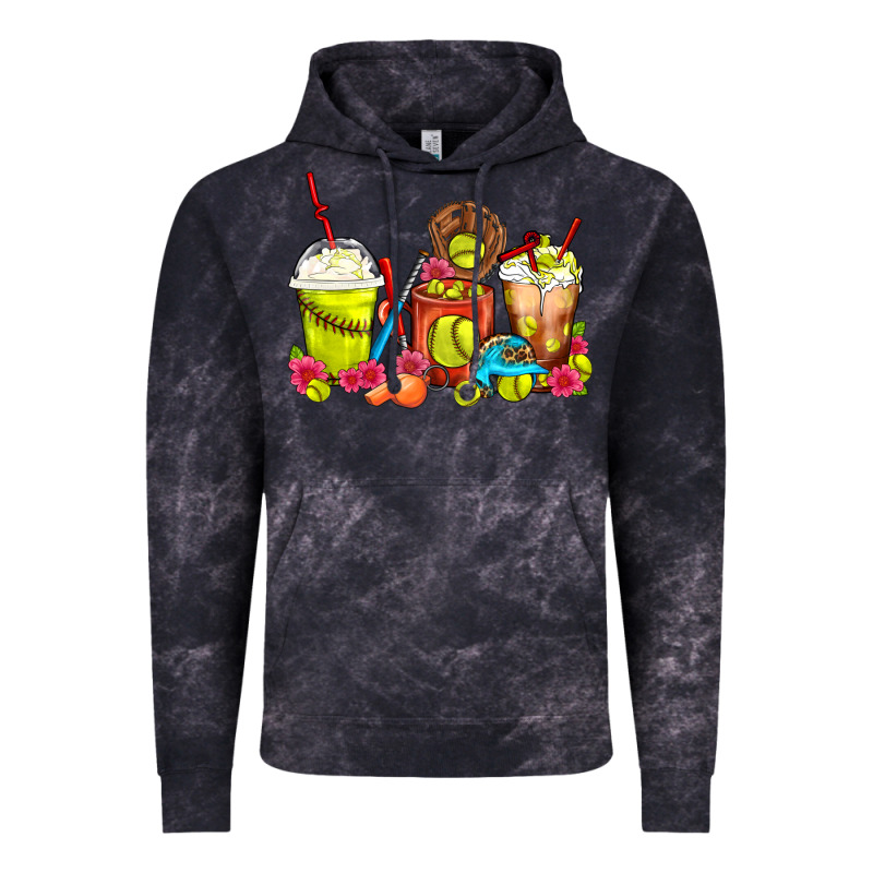 Softball Coffee Cups Vintage Hoodie by FaDigitalArtStudio | Teevron