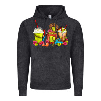 Vintage Black Softball Coffee Cups Vintage Hoodie - FaDigitalArtStudio
