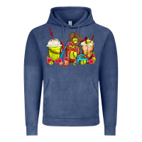 Vintage Denim Softball Coffee Cups Vintage Hoodie - FaDigitalArtStudio
