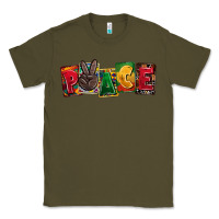 Army Green peace juneteenth Classic Tee - CowGirlArtShop