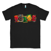 Black peace juneteenth Classic Tee - CowGirlArtShop