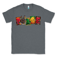 Charcoal Heather peace juneteenth Classic Tee - CowGirlArtShop