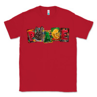 Red peace juneteenth Classic Tee - CowGirlArtShop